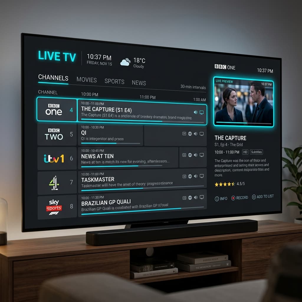 Live TV and TV Guide EPG